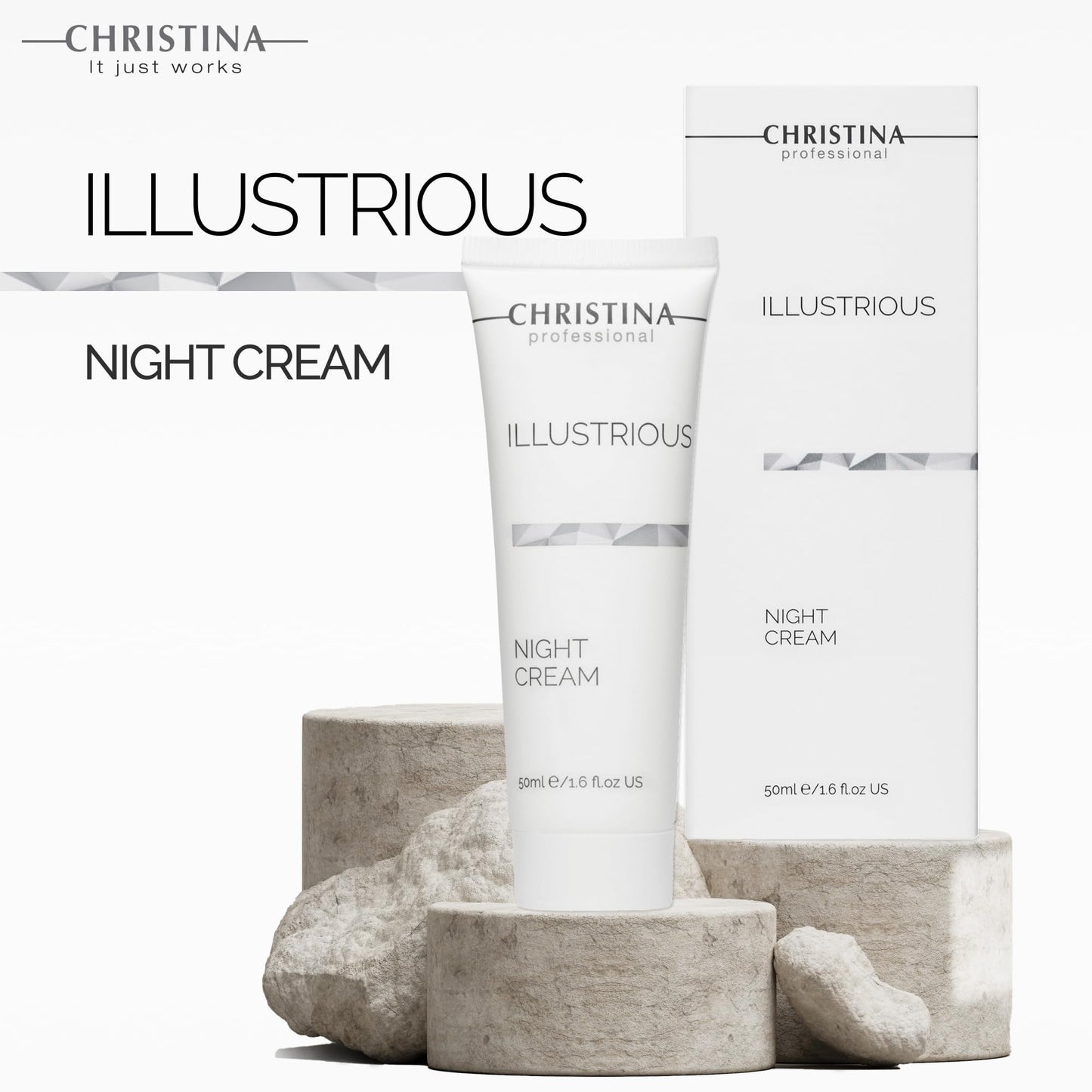 -CHRISTINA- Illustrious Night Cream with Retinol and Vitamin E | Night Cream for Face Rejuvenates and Moisturizes the Skin | Suitable for All Skin Types 50ml / 1.7 fl.oz