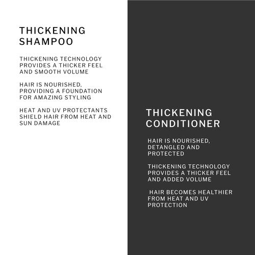 SACHAJUAN Thickening Shampoo and Conditioner Set | Ocean Silk & Thickening Technology to Add Volume and Nourish Hair | Heat & UV Protection | Vegan & Paraben-Free | Set of 2 (8.4 oz)