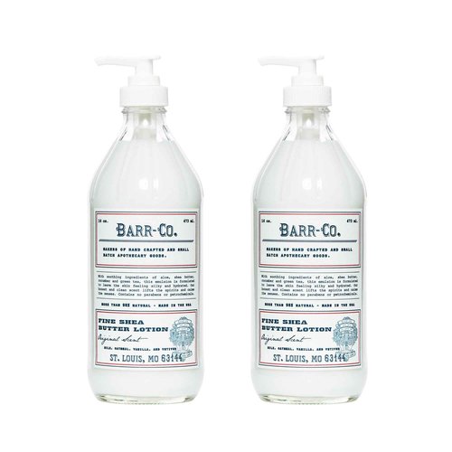 BARR-CO. Original Scent Shea Butter Lotion for Dry Skin Set, Tranquil Milky Scent with Oat, Vanilla & Vetiver, Shea Moisturizing Lotion for Sensitive Skin, 16 fl oz each (Pack of 2)