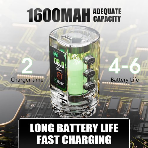 Tattoo Gun Kit Wireless Tattoo Kit Complete for Beginner, Urex G2 Tattoo Machine Kit Professional, 7 Adjustable Stroke Tattoo Pen, Dual 1600 mAh Machine Gun Battery, 20pcs Mixed Cartridge Needles