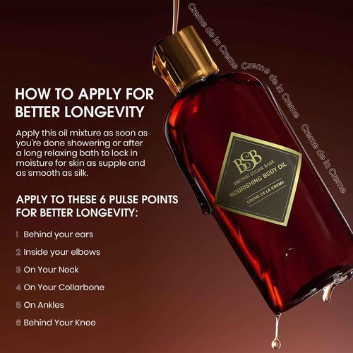 Brown Sugar Babe Creme de la Creme Body Oil, Jasmine and Vanilla Perfume Oils, Nourishing Scented Oil for Women, Skin Care, Body Oil Perfume, Paraben Free, Made in USA