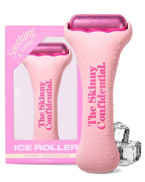 The Skinny Confidential HOT Mess Ice Roller for Face - Facial Roller Skincare Tools Contour, Tighten & De-Puff Skin - Self Care Beauty Gift for Women & Men for Clear, Radiant & Smoother-Looking Skin