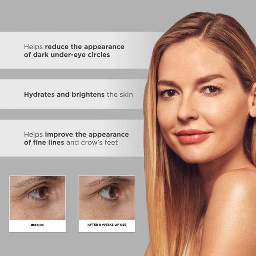 Glytone Age-Defying PHA+ Renewing Eye Cream for Wrinkles| Anti aging Under Eye Cream with Hyaluronic Acid Peptides| Targets Puffiness, Bags, Wrinkles & Dark Circles| Brightening Moisturizer| 0.5 Fl oz