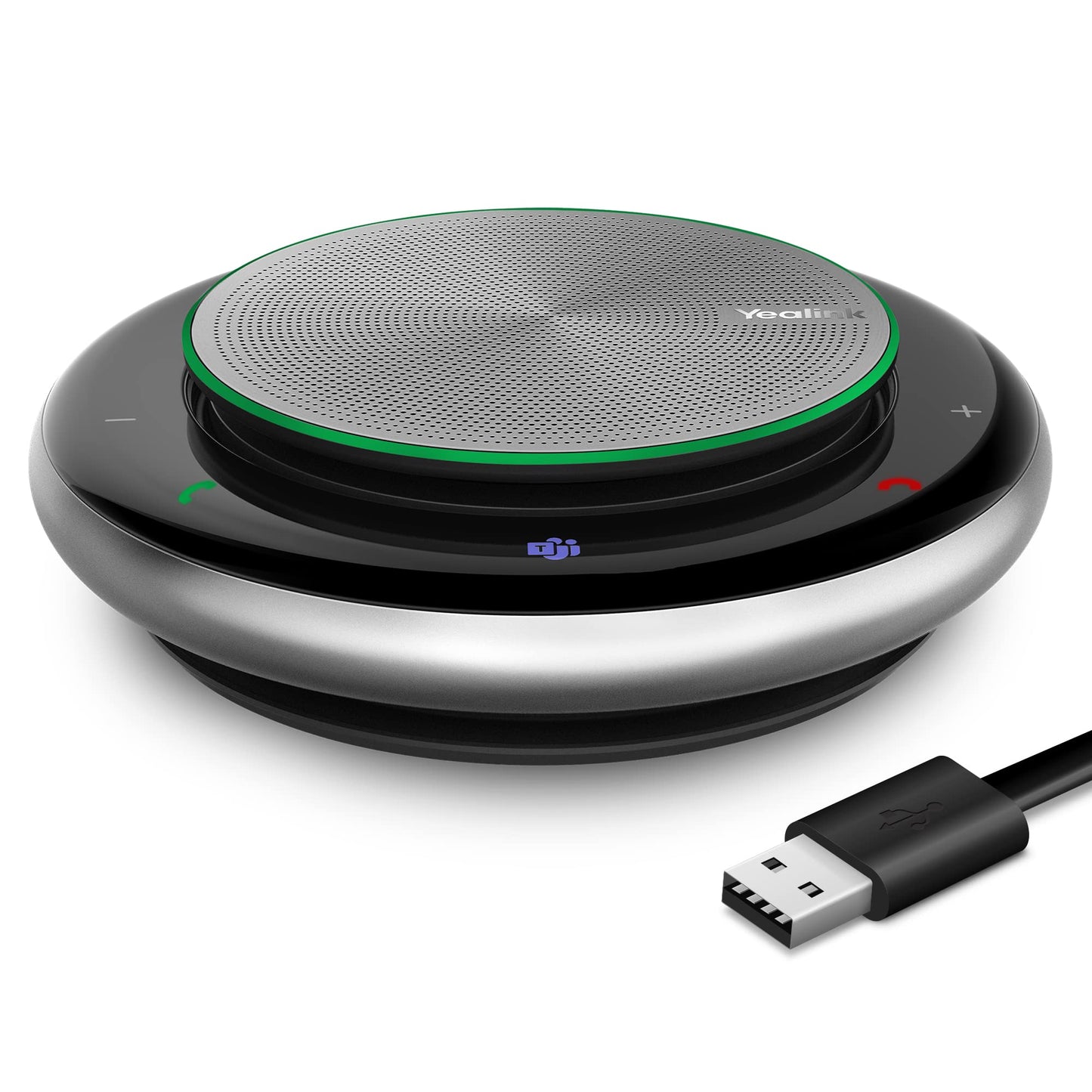 Yealink Bluetooth Speakerphone USB Speakers with Microphone Teams Certified CP900 Wireless Enhanced Noise Reduction Algorithm Home Office 360° Voice Pickup (Package Without dongle)