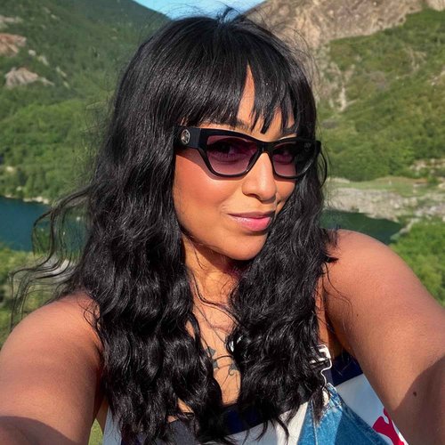 Lady Hanne Human Hair Wigs Natural Wave Human Hair Wig with Bangs for Black Women 16 inches None Lace Front Wear and Go Glueless Human Hair Wig