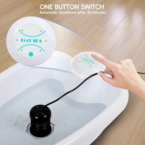 FAHKNS Ionic Foot Bath Detox Machine - Professional Foot Detox Spa，Home Portable Foot Detox Machine with 2 Arrays，50 Foot Soaking Bags，1 Small Spoon，Improve Sleep/Relieve Stress/Detox Cleanse