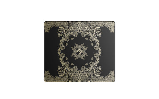 AM SilkGlass Gaming Mouse Pad. Large 19.29" x 16.54" Pro Esports Mouse Pad with 2μm Etched Ultra-Smooth Nano Surface. 700°C Tempered Glass Quiet for All Mice, Anti-Slip Base, Scratch & Sweat Resistant