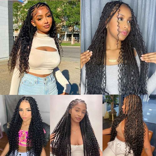 Human Braiding Hair for Boho Braids 22Inch Deep Wave Bulk Human Hair No Weft 90g (2Bundles-1Pack)10A Brazilian Virgin Curly Hair Extension Wet and Wavy Micro Human hair Braiding Hair