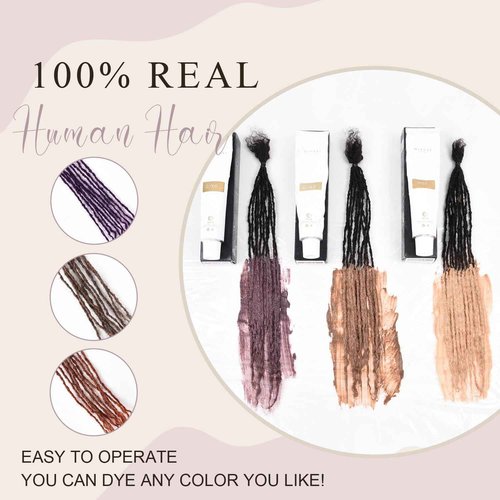 Originea 8-18 Inch 0.1 and 0.2 0.4 Thickness Curly Tips Interlocked sister Locs 100% Real Human Hair Micro loc Extensions Permanent Dreadlock Extensions (27# 0.1cm, 8 Inch 70 Strands)