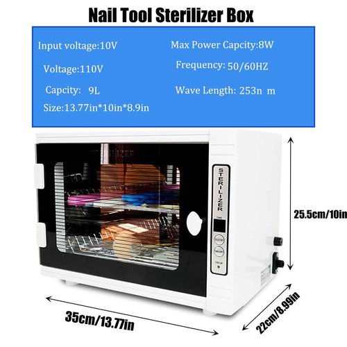 Shmian Sterilizer Cleaning Box, 12L Large Capacity Sterilization Cabinet, Profession LED Display Timing Sterilizer for Home SPA Salon Manicure Barber Tools Cleaning