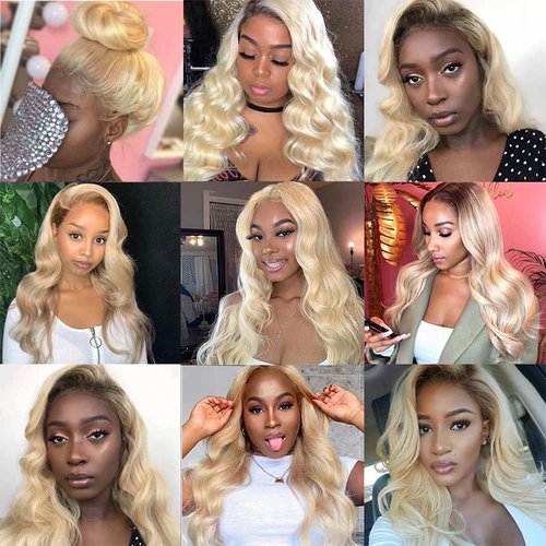 CYIKLI 22 Inch 613 Body Wave Lace Front Wigs Human Hair Blonde Lace Front Wigs Human Hair 180 Density 613 HD Lace Frontal Wig Glueless 4x4 Closure Wigs 613 Human Hair Pre Plucked For Black Women