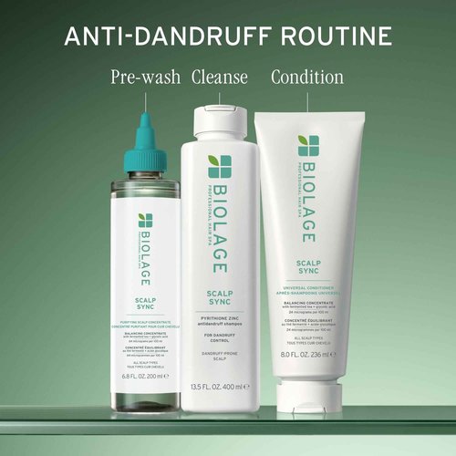 Biolage Scalp Sync Anti-Dandruff Shampoo & Conditioner Set - Targets Dandruff, Controls The Appearance of Flakes & Relieves Irritation, Scalp Treatment System, Paraben-Free, Vegan, 33.8 Fl Oz