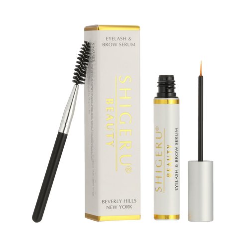 SHIGERU Lash and Brow Natural Oil-Free Growth Serum, Japanese Salon Formula for Longer, Thicker, Fuller Appearing Lashes – 5ml