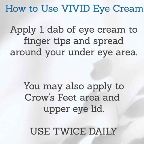 VIVID Peptide Eye Cream with Whitonyl for Dark Circles, Puffiness and Fine Lines - Brightens and Boosts Collagen for Firmness and Hydration