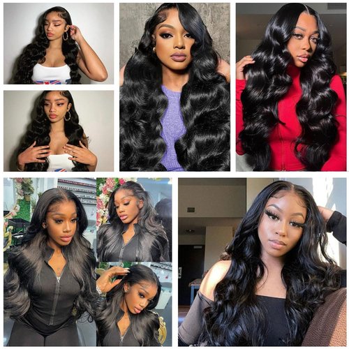VIPbeauty Body Wave Human Hair 13x6x1 T-Part Ear-to-Ear Lace Front Wig Pre-Plucked with Baby Hair Natural Hairline 20 Inch 150% Density Glueless Natural Color Wig for Black Women