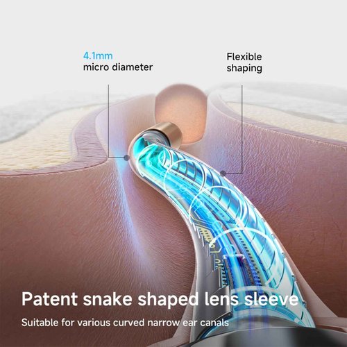 Ear Wax Removal Tool Camera, IP67 Waterproof Ear Cleaner with Camera, Visual Ear Pick Tweezers Wax Remover, Ear Cleaning Kit for Family Adults/Kids