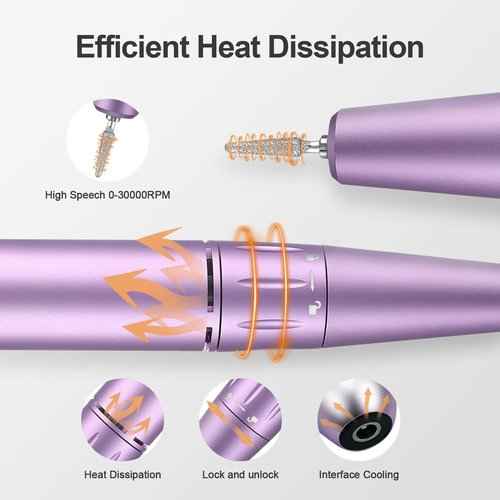 Cordless Rechargeable UV Nail Lamp & 30000RPM Portable Nail Drill