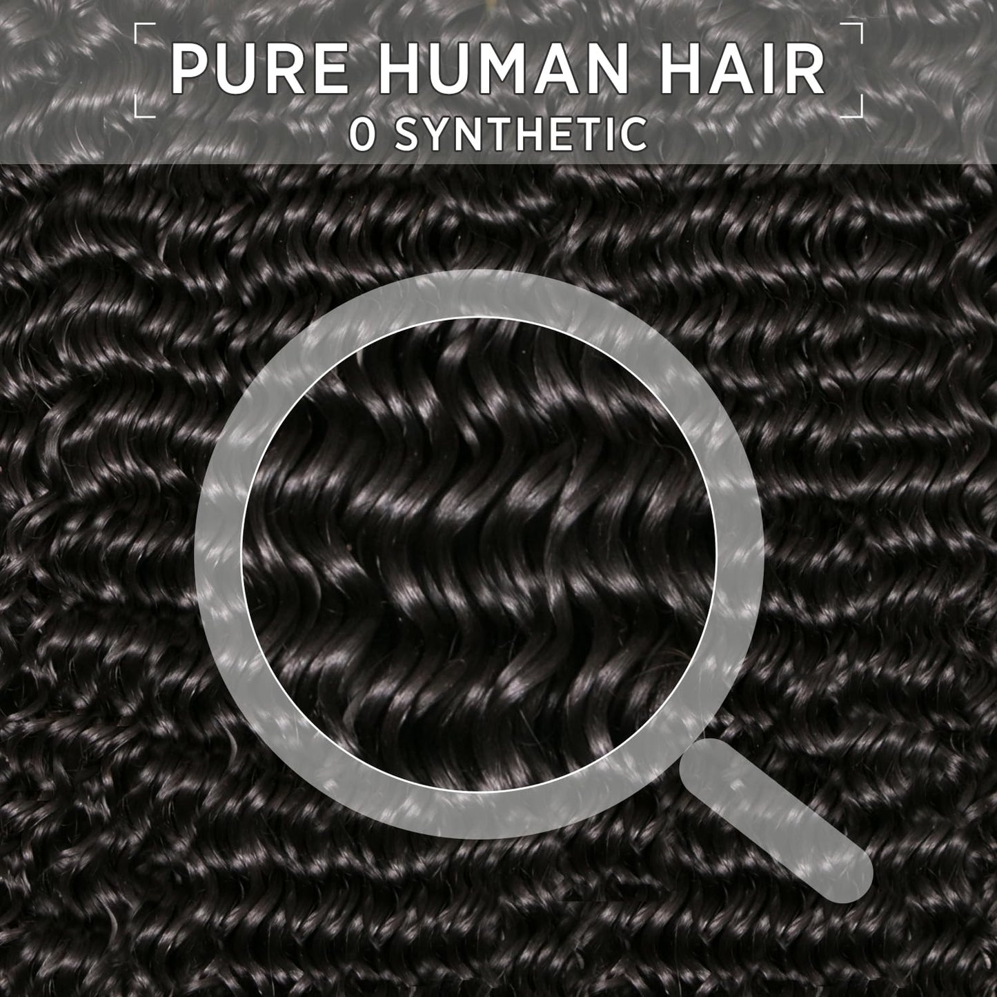 Kinky Curly Human Hair Bundles Water Wave Kinkycurly Hair Weft - Soft Natural Black Hair Weave 3 Bundles 300g 16 18 20 Inches