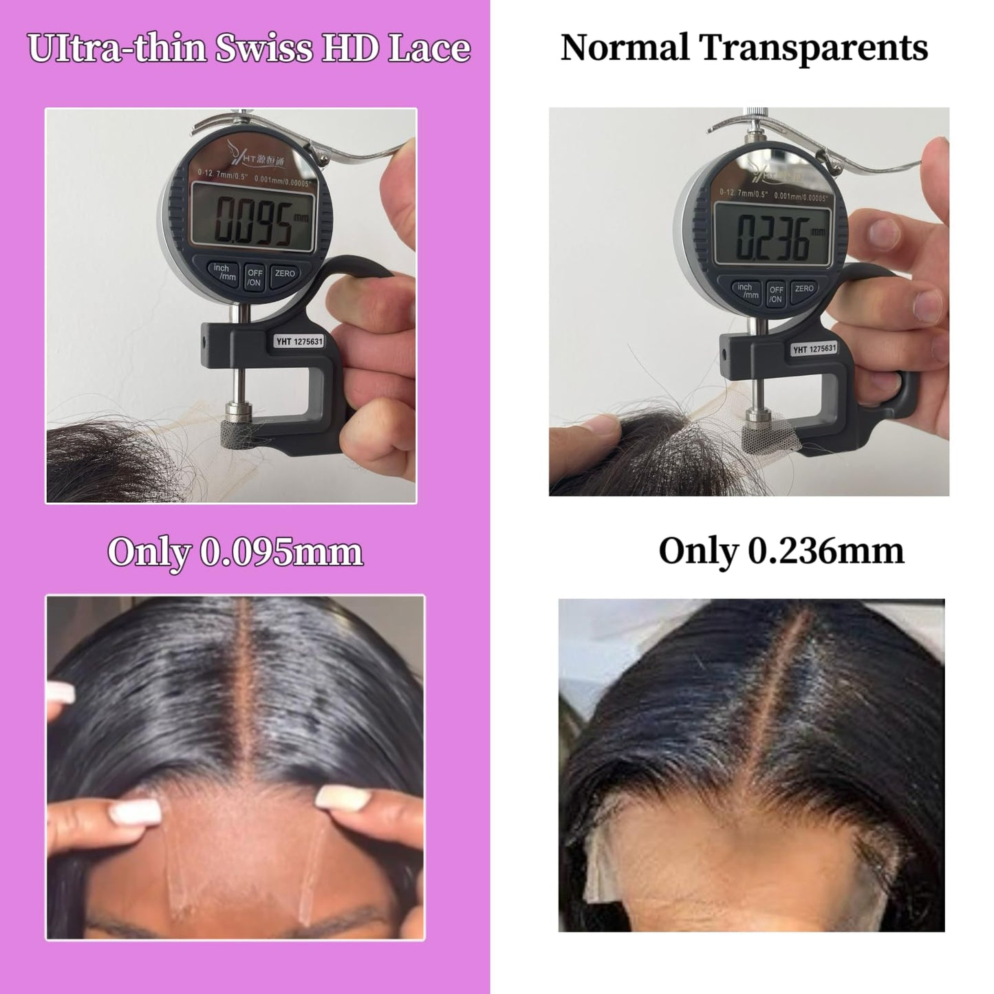 2x6 SKINLIKE Real HD Lace Closure body wave Human Hair 0.095mm Ultra-thin Invisible Lace Closure Brazilian Virgin Human Hair Closure pre plucked with Natural Hairline 20inch