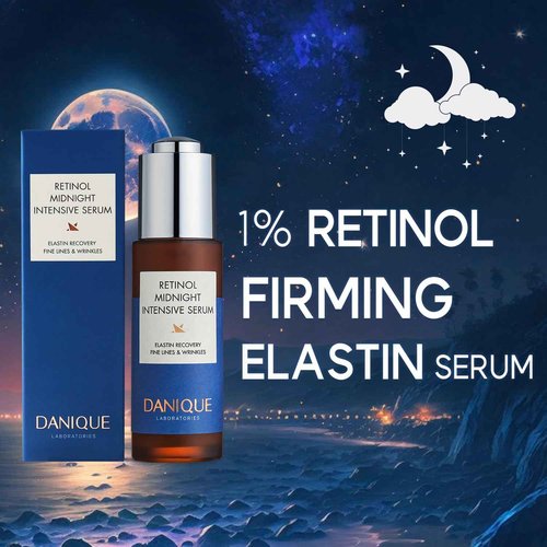 Dermanex DANIQUE Retinol Midnight Intensive Serum - Stem Cell Advanced Solution for a Youthful Look and Wrinkle Care - 30ml, Korean Skin Care Beauty Serum Booster