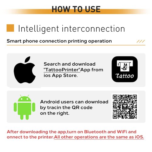 Yuelong Tattoo Transfer Stencil Printer, Thermal Tattoo Printer Machine with 10pcs Transfer Paper Kit Portable Tattoo Transfer Copier Printer for Artist