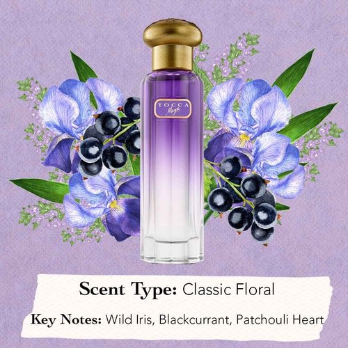 Tocca Women's Perfume, Maya Fragrance, 0.68 oz (20 ml) - Warm Floral, Wild Iris, Blackcurrant, Patchouli Heart - Hand-Finished Bottle
