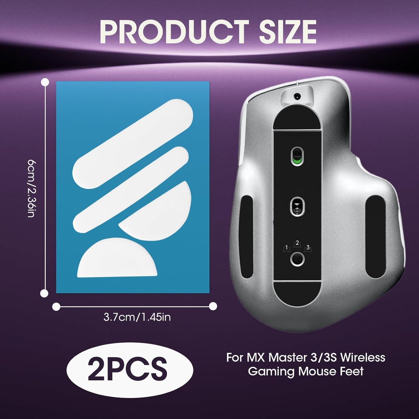 2 Pack G Pro 2 Lightspeed Wireless/G Pro Wireless Gaming Mouse Feet Sliding Stickers, Mice Glass Skates Pad Compatible with Logitech Mouse Feet Replacement (Glide Mice Skates, White PTFE)