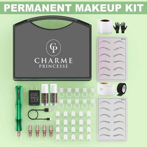 Charme Princesse Microblading Machine Kit Wireless Permanent Makeup Pen Set for Brows Eyeliner Lips CPE39KIT-10-US
