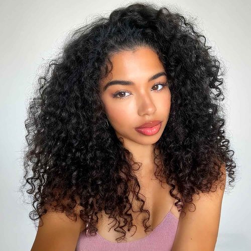 XSY Half Wig Human Hair Curly 16 Inch Deep Wave Half Wigs for Black Women 3 In 1 Drawstring Seamless Flip Wig Invisible Hairline Beginner Friendly 180% Density
