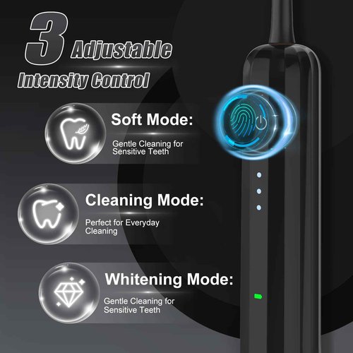Wstiga 2025 New Sonic Electric Toothbrush for Adults - Vibration 60,000 VPM & 73° Oscillation Rechargeable Electric Toothbrush, 50+ Days Battery Life, 3 Modes, 2-Minute Timer, 3 Brush Heads, 2 Pack