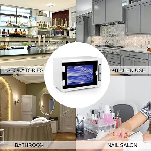 Sterilizer Nail Tool Cabinet, 12L Large Capacity Sterilization Machine Cleaning Manicure Tools Multi-Functional Sterilizing Nail Cleaner Box for Salon & Home Beauty Care