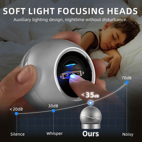 Electric Nail Clipper, 2 in 1 Automatic Electric Nail Clippers with LED Light, 2 Speeds Nail Trimmer Gift for Senior Adults Students Baby