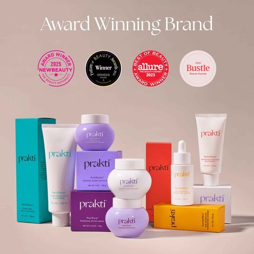 Prakti PaviPure Warming Detox Mask, Clears & Minimizes Pores, Smooths & Hydrates with Natural AHAs, 1.8 fl oz