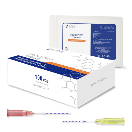 HYPOD PDO Screw Threads, PDO Thread Lift Korea Face/Whole Body PDO Thread Lifting and Filling (100PCS-S30G-38mm)