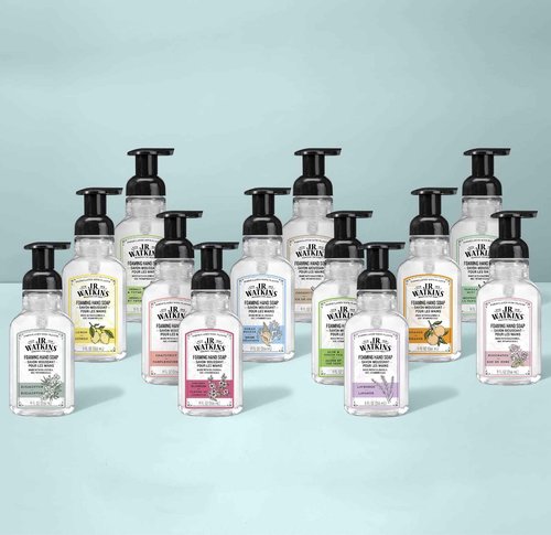 J.R. Watkins Foaming Hand Soap Refills, , Alcohol-Free Hand Wash, Cruelty-Free, , Moisturizing Hand Soap Refill for Bathroom or Kitchen, Lemon 28 fl oz Foam Soap Refill, 6 Pack