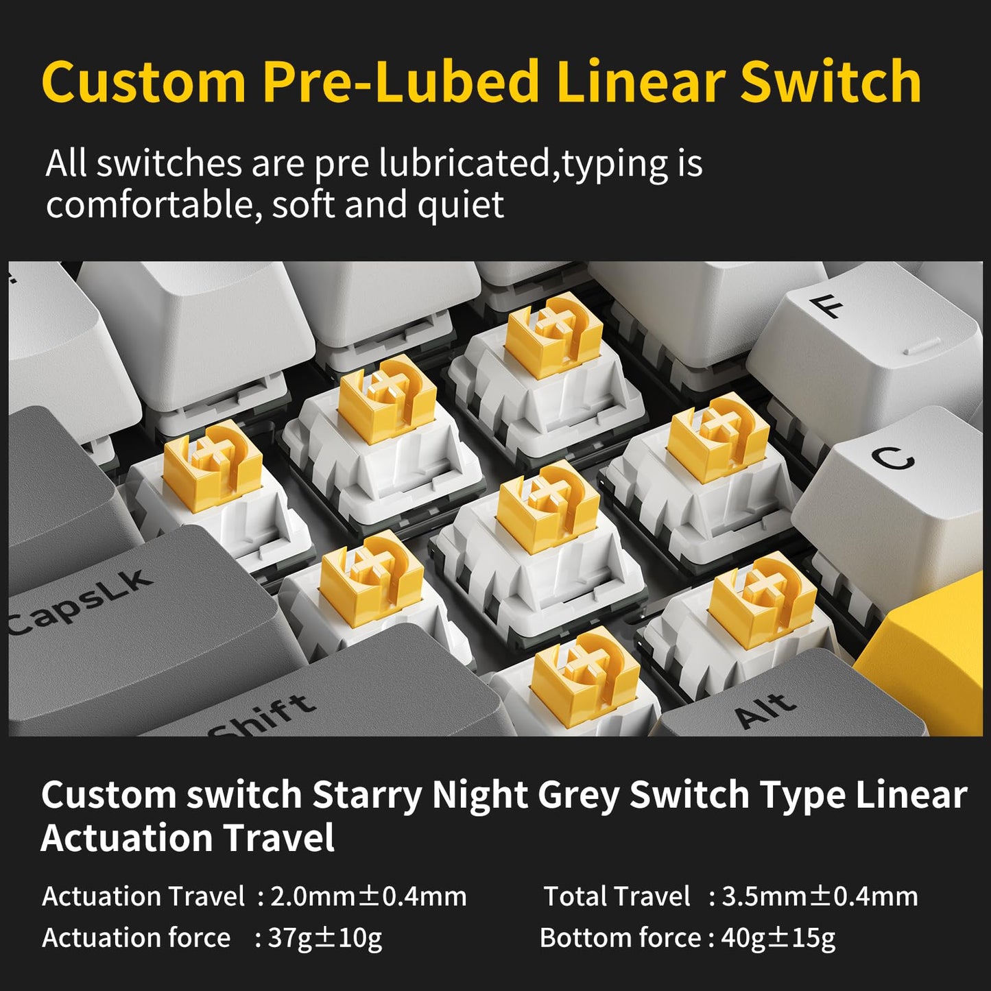 AJAZZ AK820 75% Wired RGB Gasket Mechanical Keyboard with Volume Knob, South Facing LED, Poron Foam, PBT Keycaps, Custom Programmable Hot-Swap Keyboard