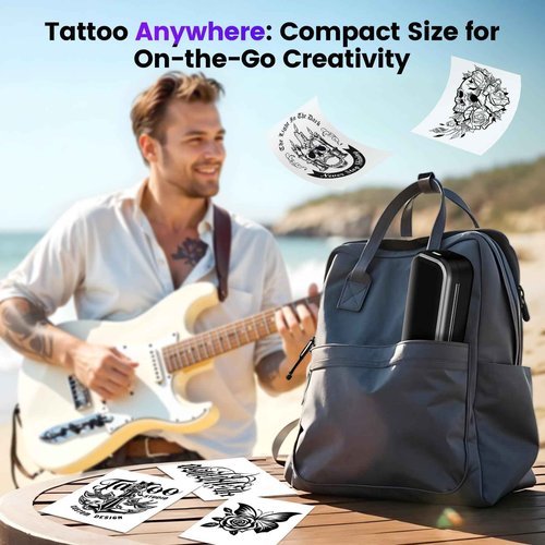 Tattoo Stencil Printer, TP31 Mini Thermal Tattoo Printer Machine with 30pcs Transfer Paper, Bluetooth Stencil Printe for Temporary Tattoos, Artists & Beginners, Compatible with Smartphone & Tablet