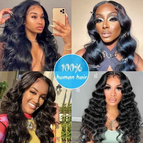 Cirvty 12A Human Hair Bundles 22 22 22 Inch Body Wave Bundles Human Hair Weave 3 Bundles Human Hair Weft Unprocessed Human Hair Bundles 100% Brazilian Human Hair Bundle Natural Black
