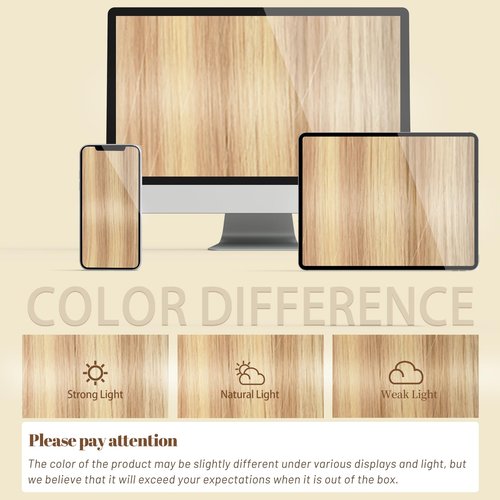 DNE Tape in Hair Extensions Real Human Hair 22 inches 20Pcs/50g/Pack Seamless #27/613 Light Color Straight Invisible Double Sided Tape in Hair Extensions for Women/Girls Can Bleached and Curl