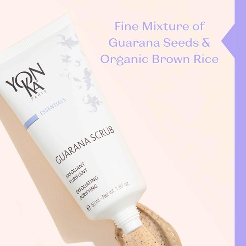Yon-Ka Gel Nettoyant, Guarana Scrub Set | Gentle Foaming Face Wash and Makeup Remover | Facial Exfoliator and Detoxifying Scrub | Normal and Acne Prone Skin | Set of 2, 6.76 fl oz and 1.87 oz