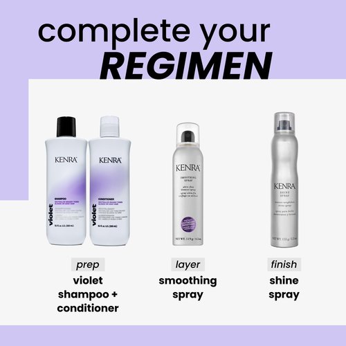 Kenra Violet Shampoo & Conditioner Set | Eliminates Brassy Tones | Purple Pigment + Deposit | Neutralizes Yellow | Moisturizes Processed Hair | Enhances Vibrancy of Blonde or Gray Hair | Liter Duo