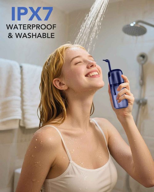 Electric Ear Wax Removal, Ear Cleaning Kit, Water Powered Ear Cleaner with 3 Pressure Modes 12 Replacement Tips, Ear Irrigation Flushing System, Safe and Effective Ear Wax Removal Tool (Blue)