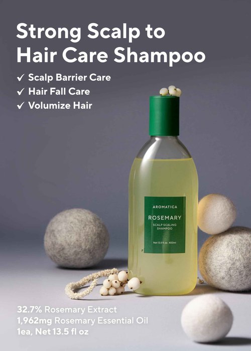 AROMATICA Rosemary Hair Care Gift Set - Shampoo for Hair Growth & Heat Protection, Leave-in Treatment & Scalp Treatment - Hair Care Kit for Women, Sulfate/Paraben Free For Men And Women