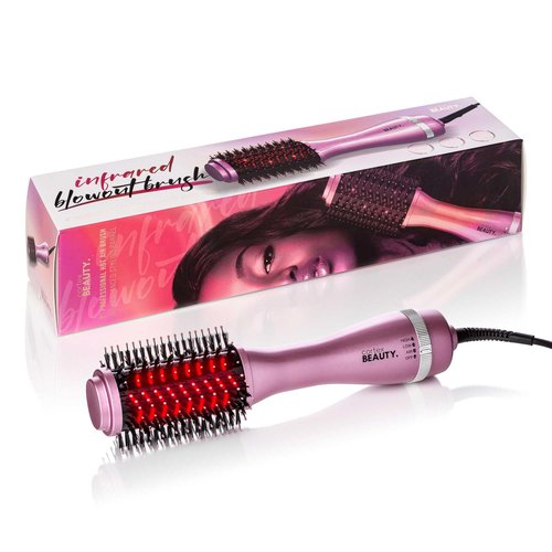 Cortex Beauty Infrared Infrared Volumizing Blowout Brush - blow dryer brush, round brush for blow drying, tools blow dryer brush, blow dryer with comb for black women, 2'' (Blush Pink)