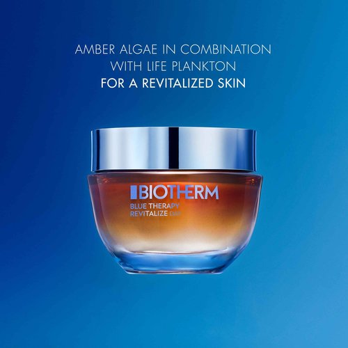 Biotherm Blue Therapy Amber Algae Revitalize Day Cream, Anti-Aging Moisturizer for Dehydrated and Mature Skin with Amber Algae, Nourishing and Firming Formula for a Glowing Complexion, 1.7 Fl. Oz.