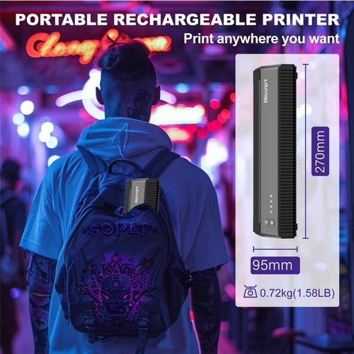 Tattoo Stencil Printer Bluetooth Thermal Stencil Printer for Tattooing Wireless Tattoo Machine Kit with 10 Transfer Paper Compatible with Smartphone & PC for Tattoo Artists & Beginners