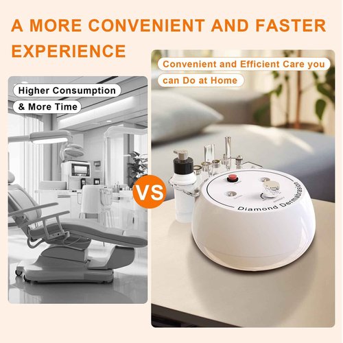 Diamond Microdermabrasion Machine,Mcwdoit 3 in 1 Dermabrasion Facial Machine for Exfoliation & Blackhead Removal,Home Spa Use Facial Skin Care Device