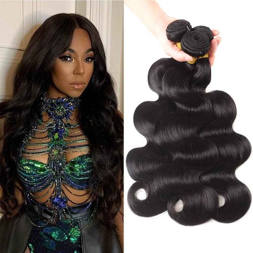 12A Brazilian Body Wave Human Hair 3 Bundles 18 20 22 Inch 100% Unprocessed Brazilian Virgin Human Hair Weave Bundles Body Wave Hair Extensions Natural Color