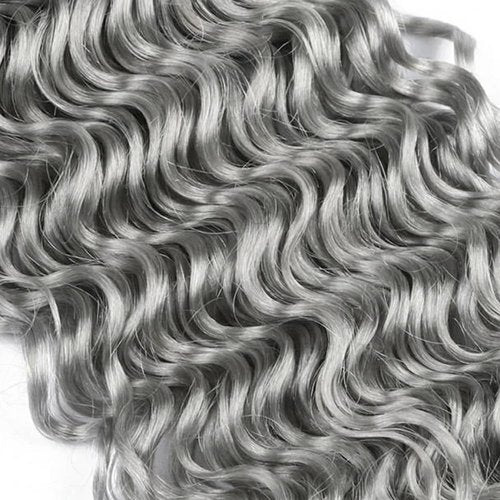 30 32 34 inch Grey Bundles Human Hair Grey Bundles Silver Deep Wave Bundle Silver Human Hair Bundle 300g