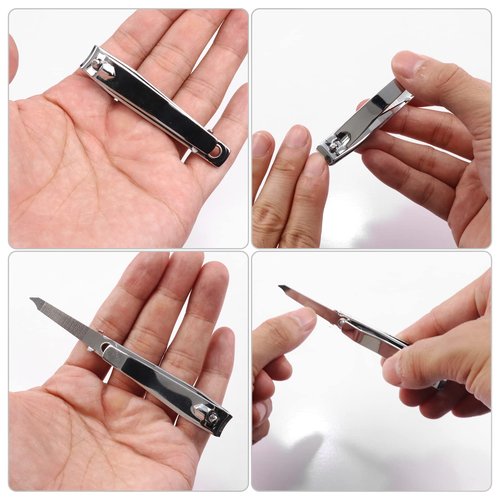 Individually Wrapped Nail Clippers Stainless Steel Fingernail Clippers Bulk, Sturdy Toenail Clippers Thick Nail Tip Cutter Trimmer for Homeless/Men and Women/Hotel 6.8cm X 1.2cm (Set of 200)
